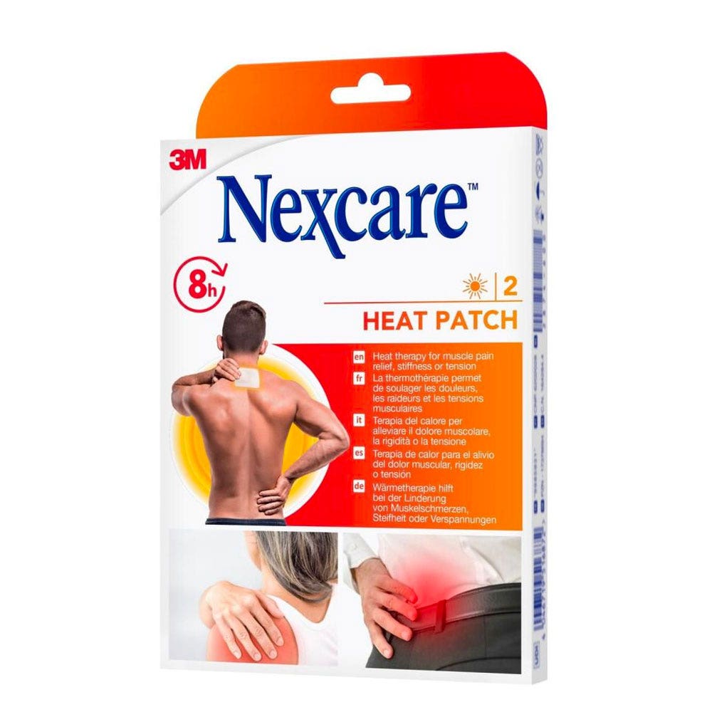 Nexcare HeatPatch Patchs Chauffant Dos Nuque Epaule x2