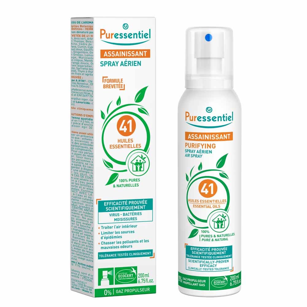 Spray Aerien Aux 41 huiles essentielles 200ml Assainissant Puressentiel
