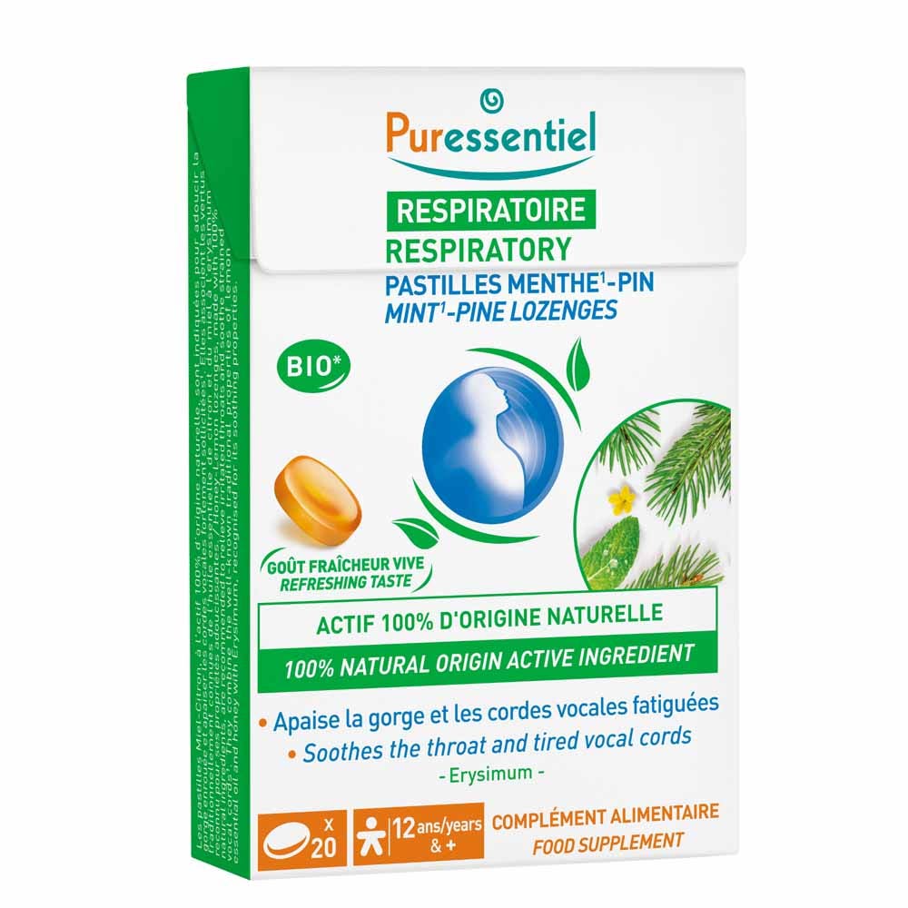 Puressentiel Respiratoire Pastilles Respiratoire Gorge Menthe-Pin x20