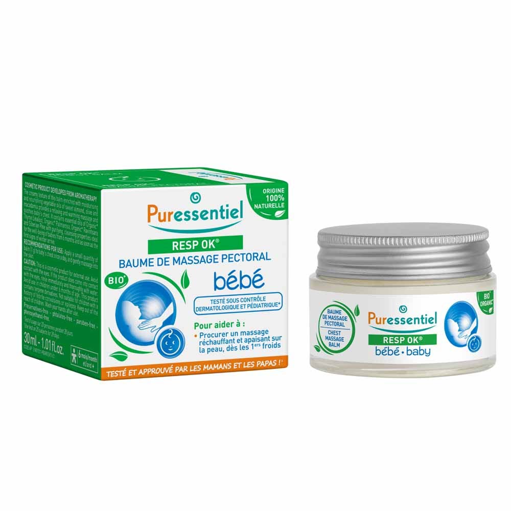 Puressentiel Resp Ok® Baume de Massage Pectoral Bébé Bio 30ml