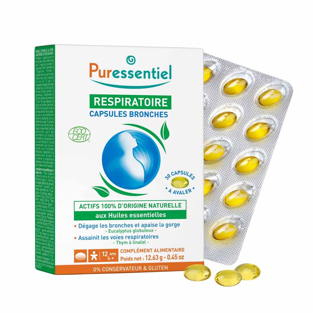 Puressentiel Respiratoire Capsules Bronches Aux Huiles Essentielles Bio x30