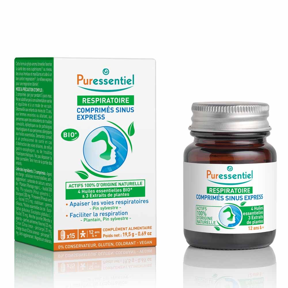 Puressentiel Respiratoire Sinus Express Aux Huiles Essentielles Bio 15 Comprimés