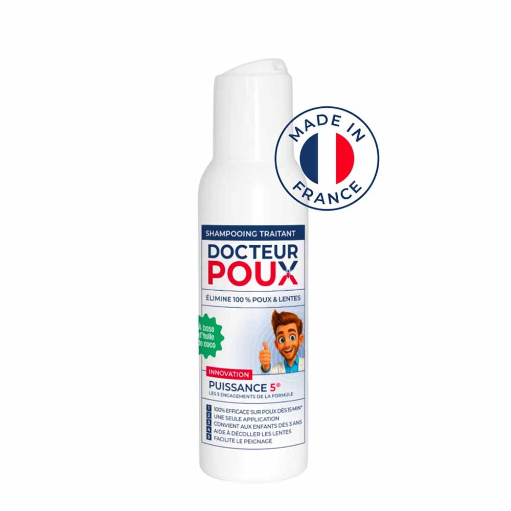 Docteur Poux Shampooing Traitant Anti Poux Puissance 5 Format Voyage 100ml
