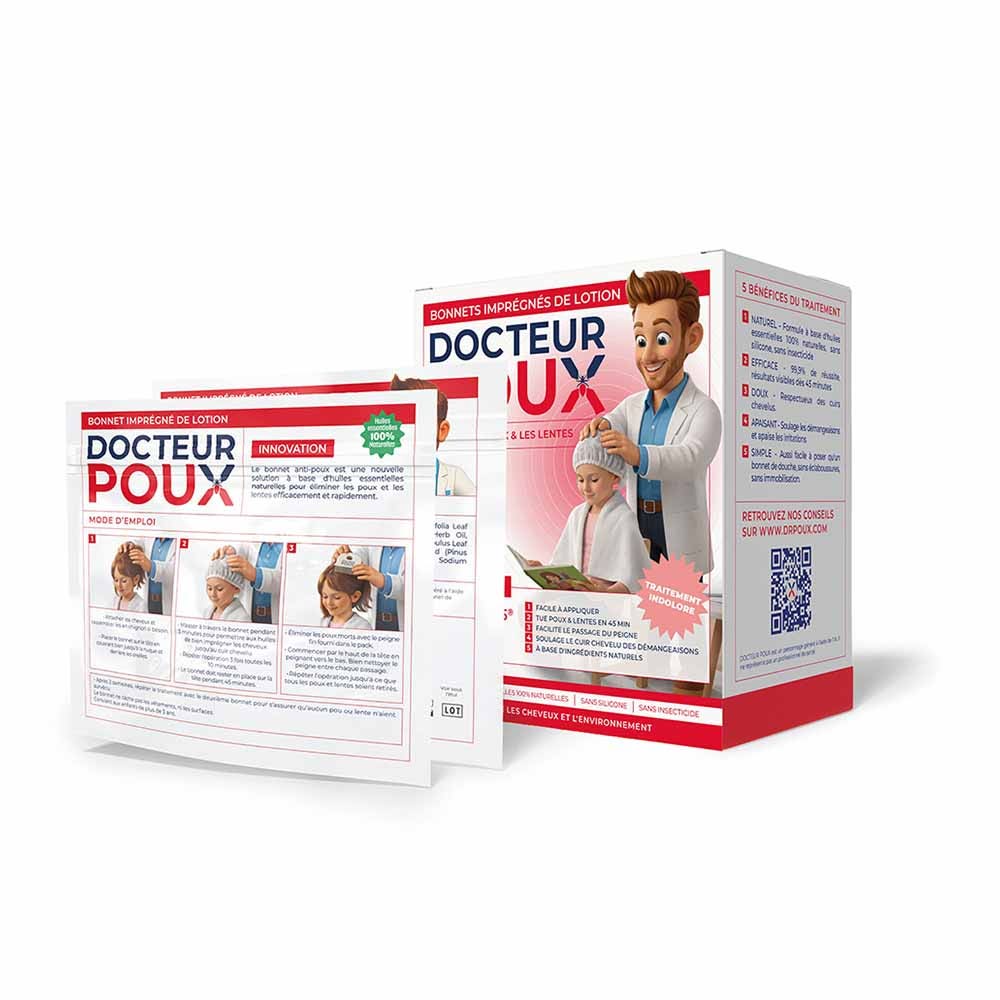 Docteur Poux Bonnets Anti Poux + Peigne