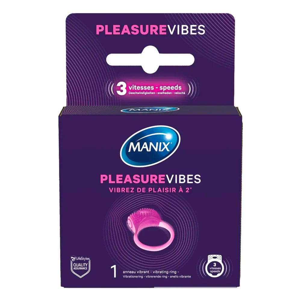 Manix Pleasure Vibes Anneau Vibrant Rose 1 unité