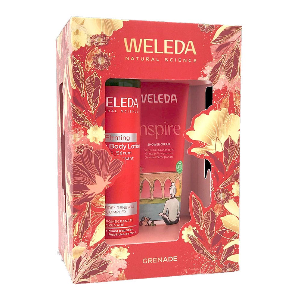 Weleda Grenade Coffret Sérum Lait-Sérum Raffermissant et Inspire Crème de Douche