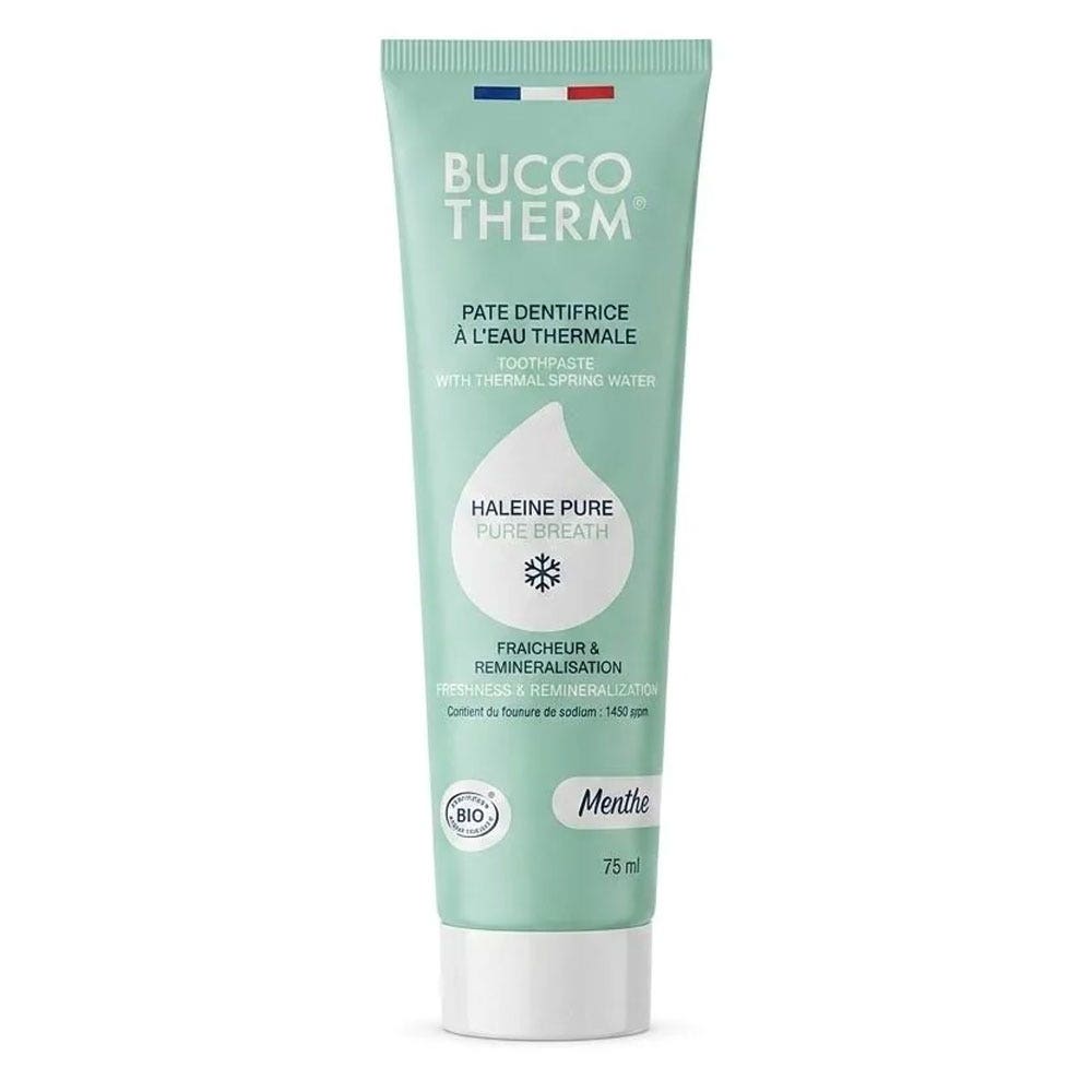 PATE DENTIFRICE A L'EAU THERMALE 75ML PRÉVENTION CARIES MENTHE FRAÎCHE BUCCOTHERM