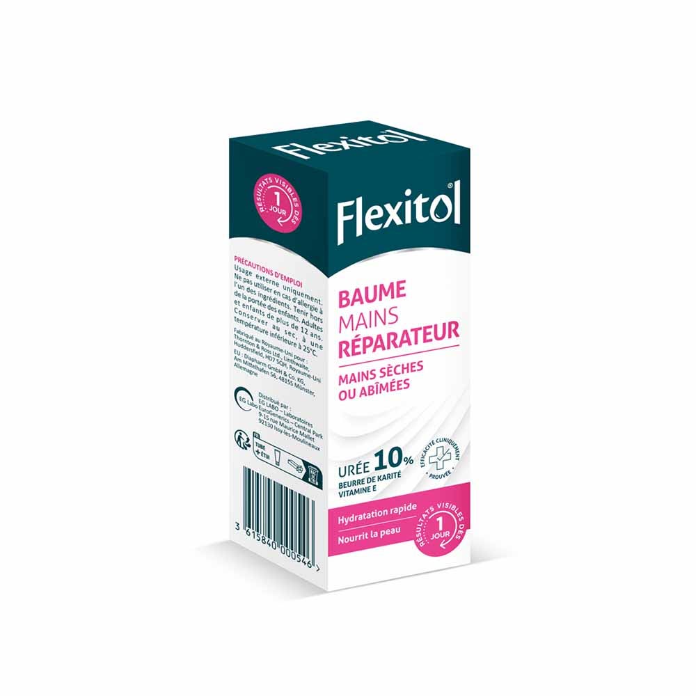 Flexitol Baume Reparateur Mains 10% d'urée Mains sèches ou abimées 56g