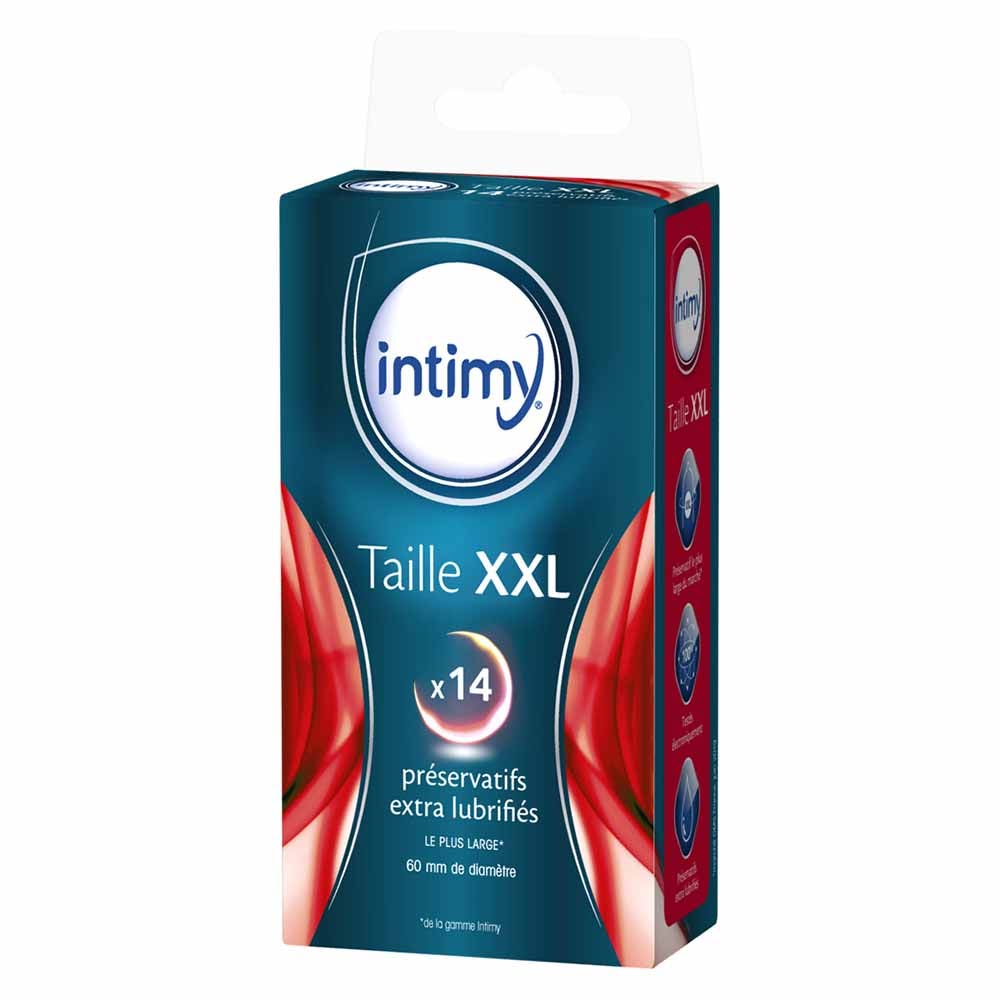 Intimy Préservatifs Extra Lubrifiés XXL x14