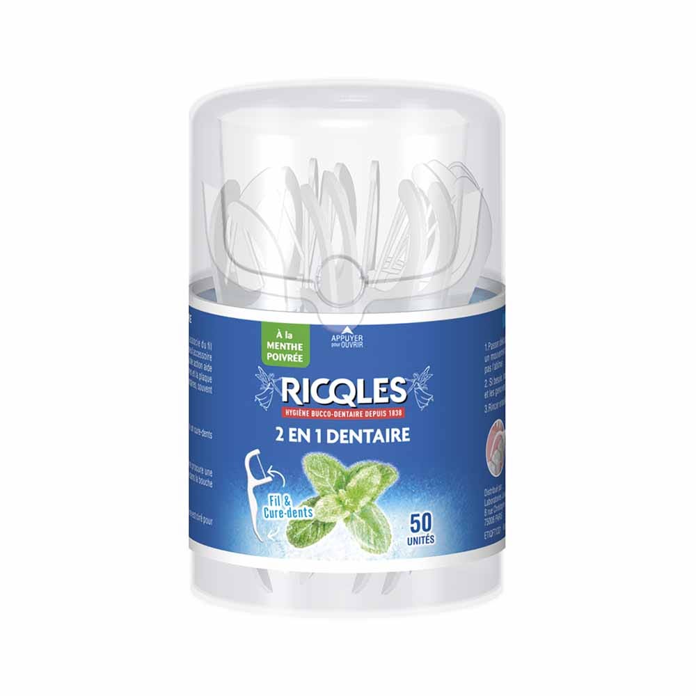 Ricqles Fil Dentaire 2 En 1 - 50 Unites Juvasante