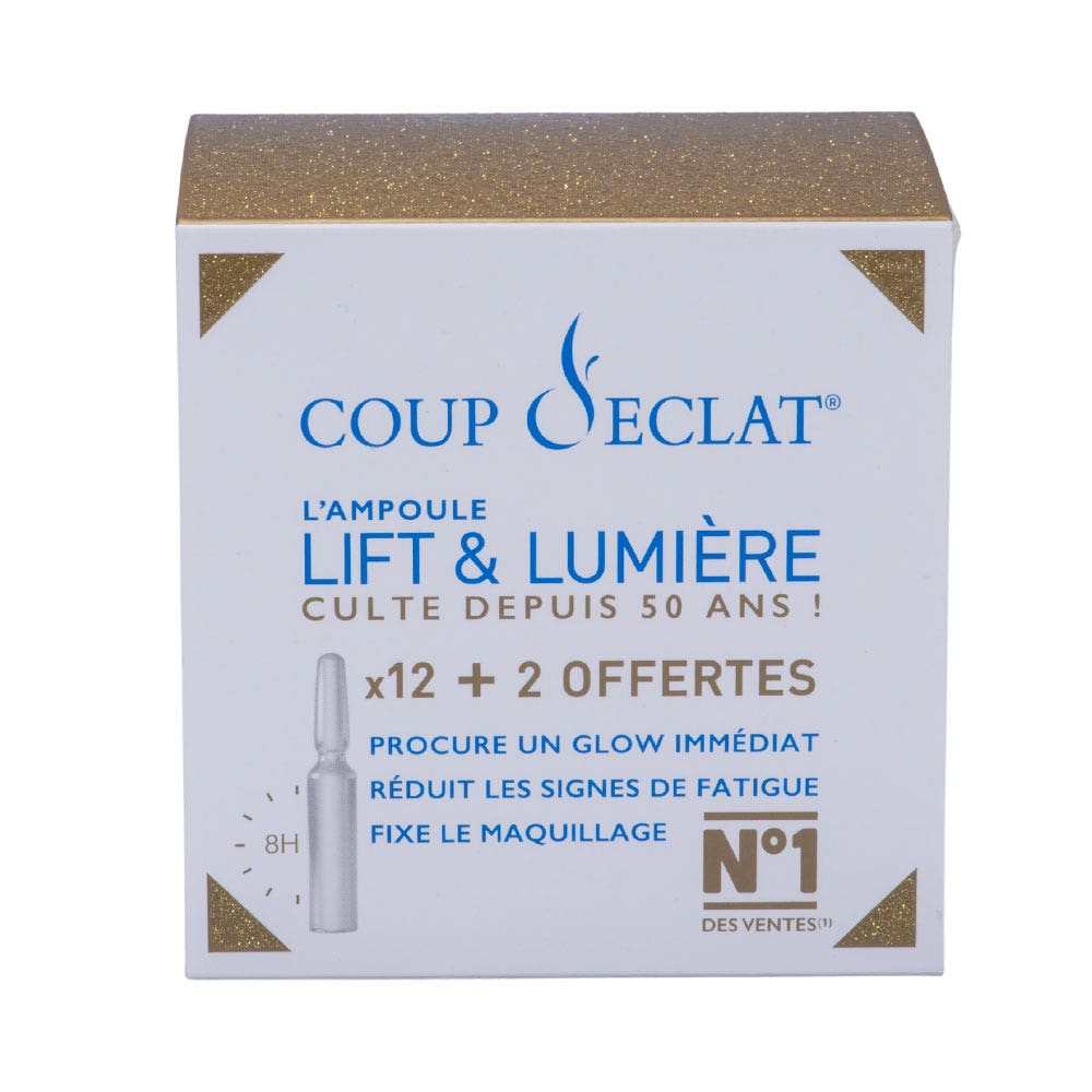 Coup D'Eclat Ampoules Lift & Lumière Peaux sensibles 12x1ml ampoules + 2 offertes