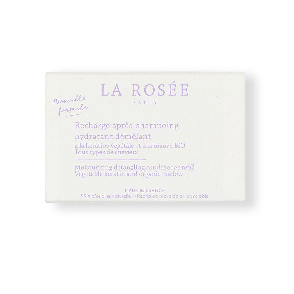 LA ROSÉE Recharge Après Shampoing Hydratant Démêlant à la kératine végétale et à la mauve Tous types de cheveux 200g