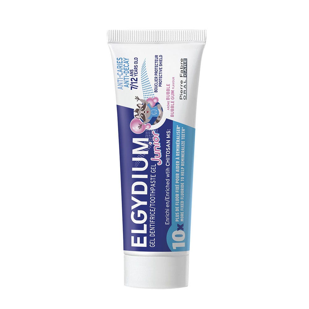 Elgydium Gel Dentifrice Junior 7/12 ans Arôme Bubble 50ml