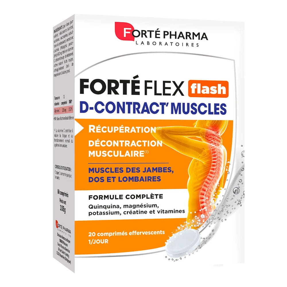 Forté Pharma Forté Flex D-contract' Muscles Effervescent 20 comprimés effervescents
