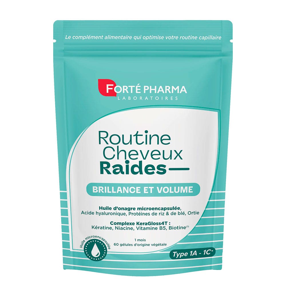 Forté Pharma Expert Routine Cheveux Raides 60 gélules