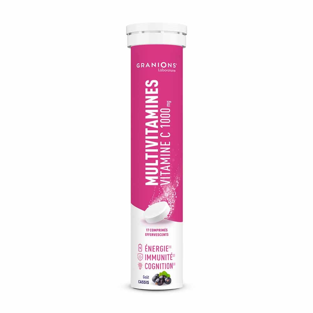 Granions Multivitamines Vitamine C 1000mg Goût Fruits Rouges 17 comprimés effervescents