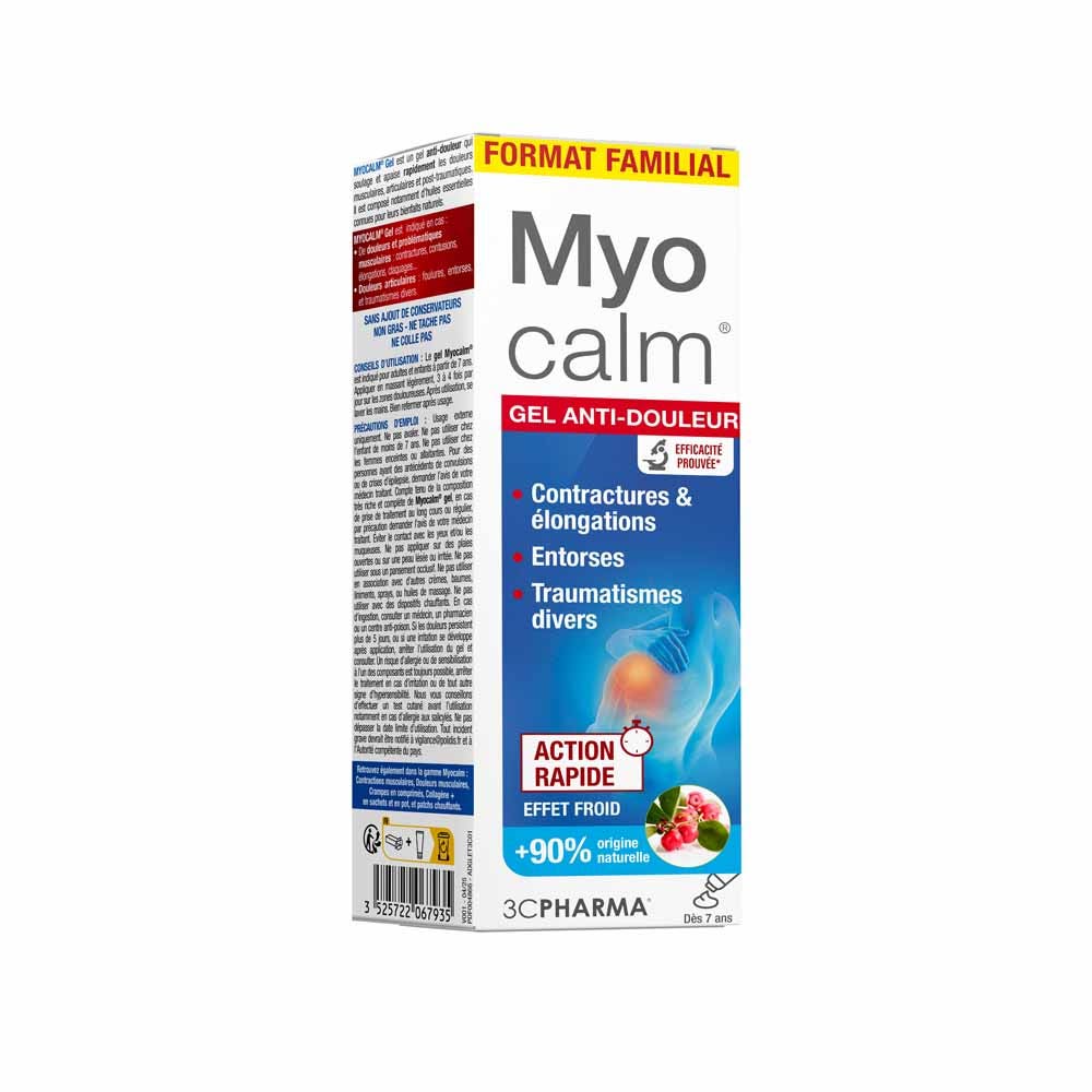 3C Pharma Myocalm Gel Anti-douleur Effet Froid Action rapide 100ml