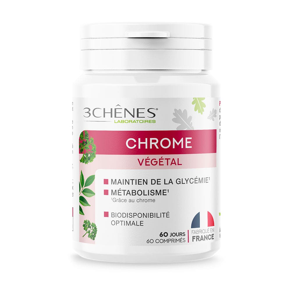 3 Chênes Chrome Végétal 60 comprimés