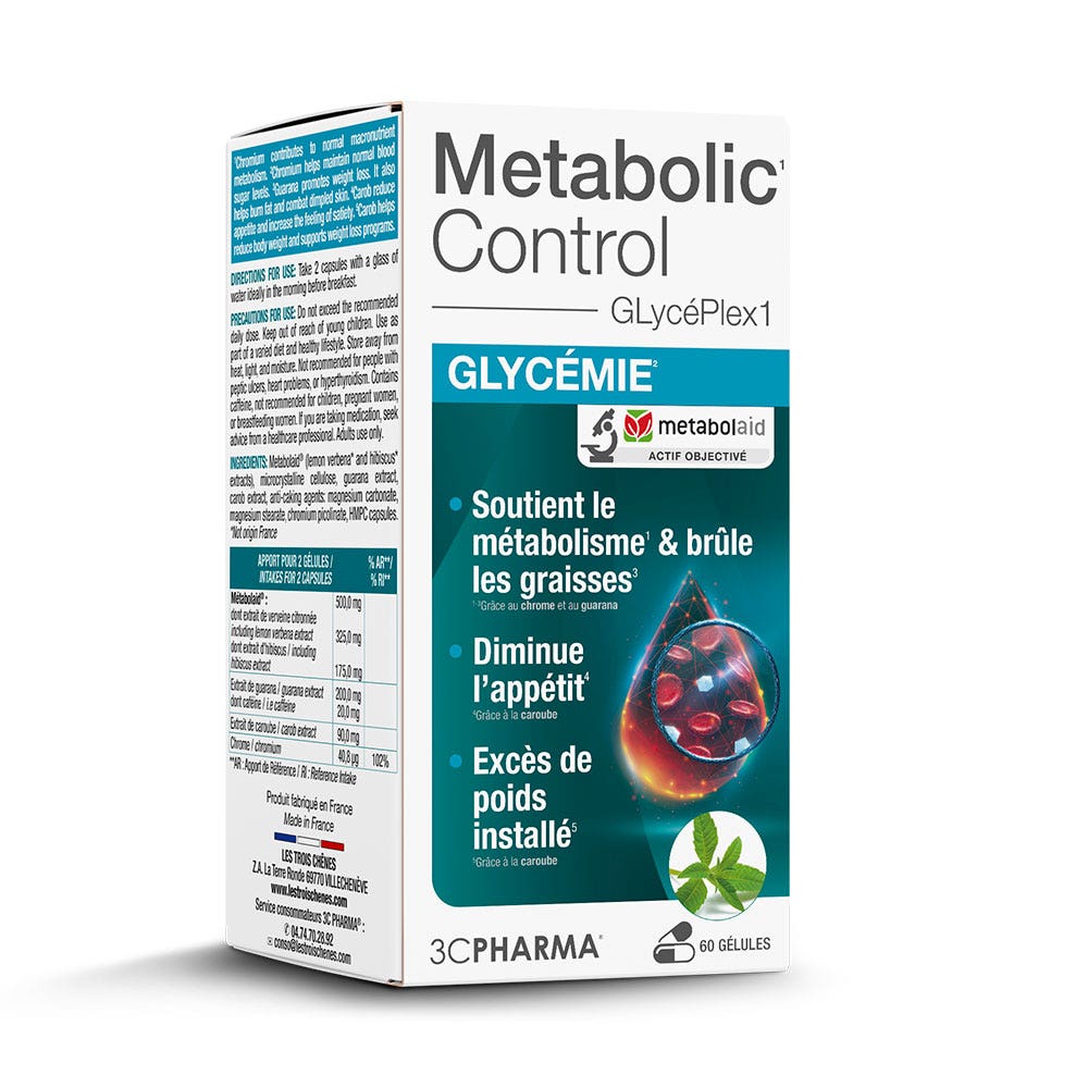 3C Pharma Metabolic Control Glycémie 60 gélules