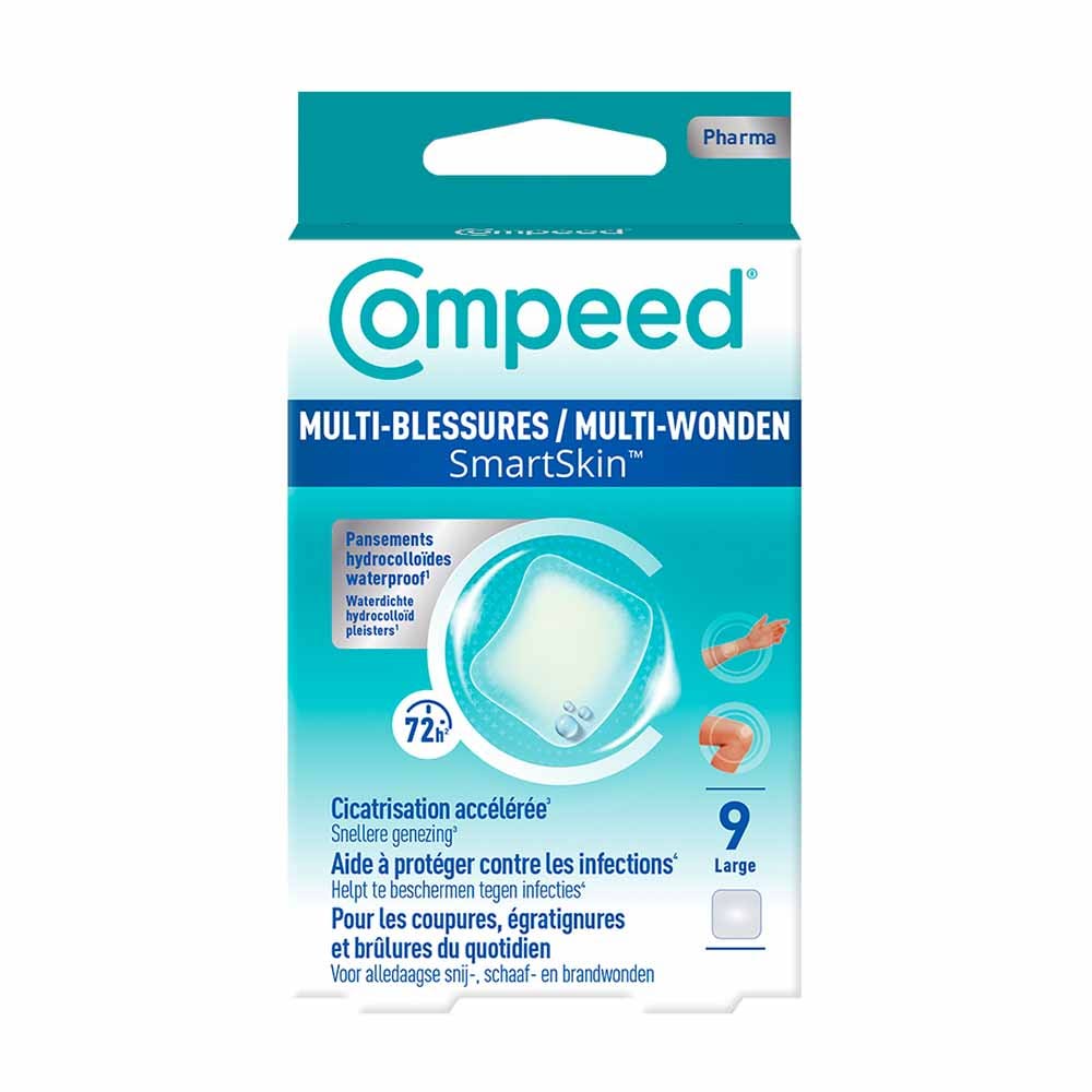 Compeed Pansements Multi-Blessures Smartskin Format Large x9