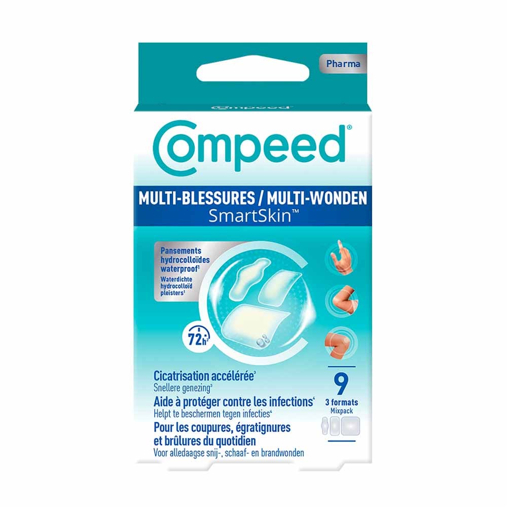 Compeed Smartskin Pansements Multi-Blessures Assortiment x9