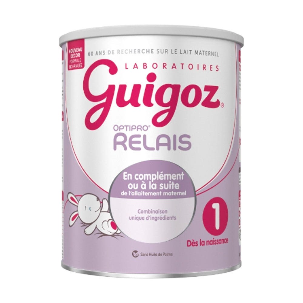 Guigoz Optipro Relais Lait En Poudre 1 Dès La Naissance Jusqu'à 6 Mois 800g