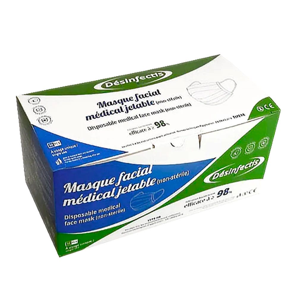 Desinfectis Masque Chirurgical Type IIR jetable x50