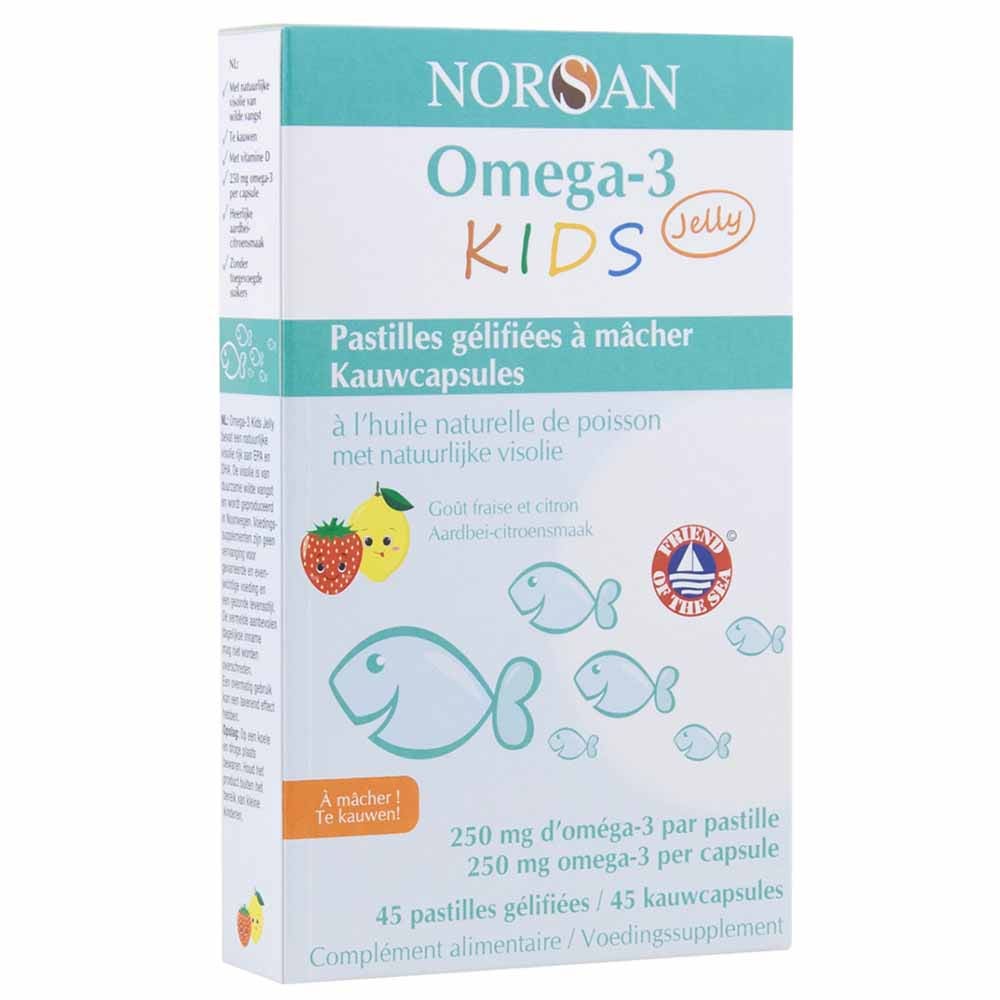 Omega 3 Kids Jelly 45 pastilles à mâcher Norsan