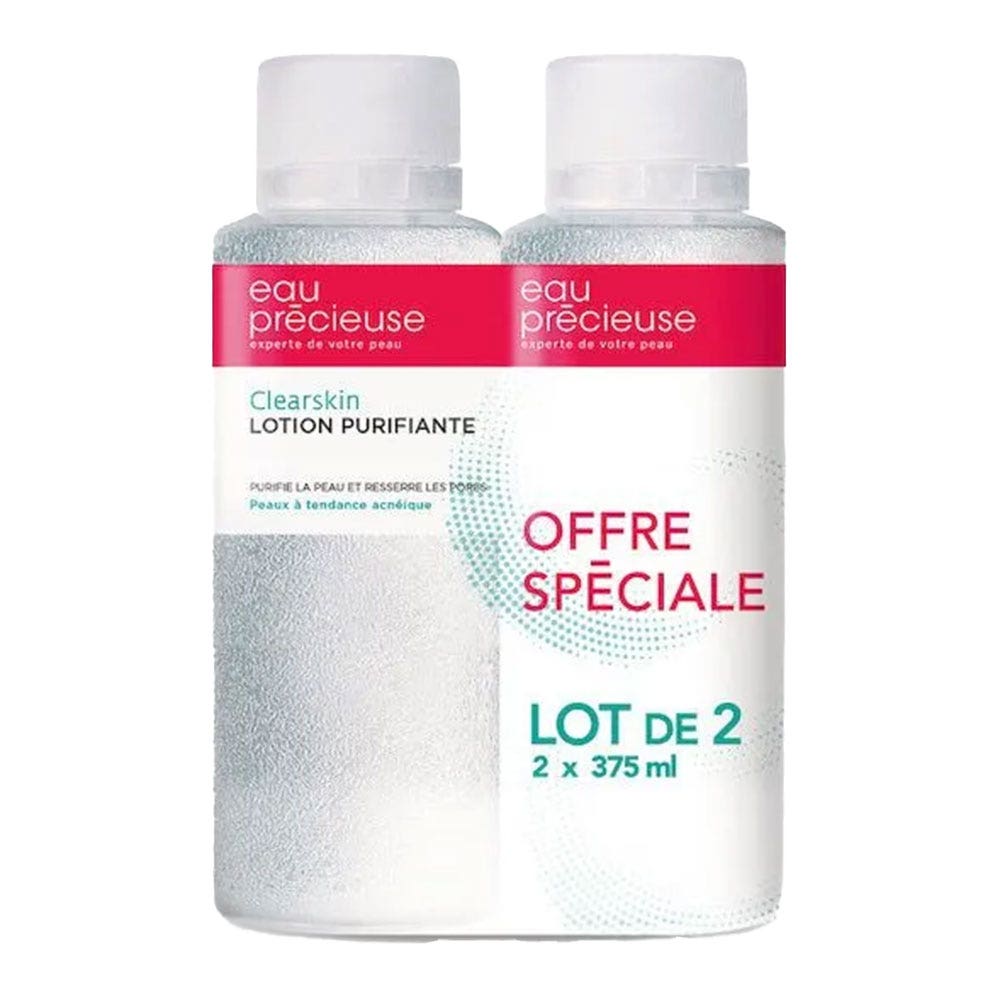 Eau Precieuse Lotion Purifiante Clearskin Peaux à tendance acénique 2x375ml