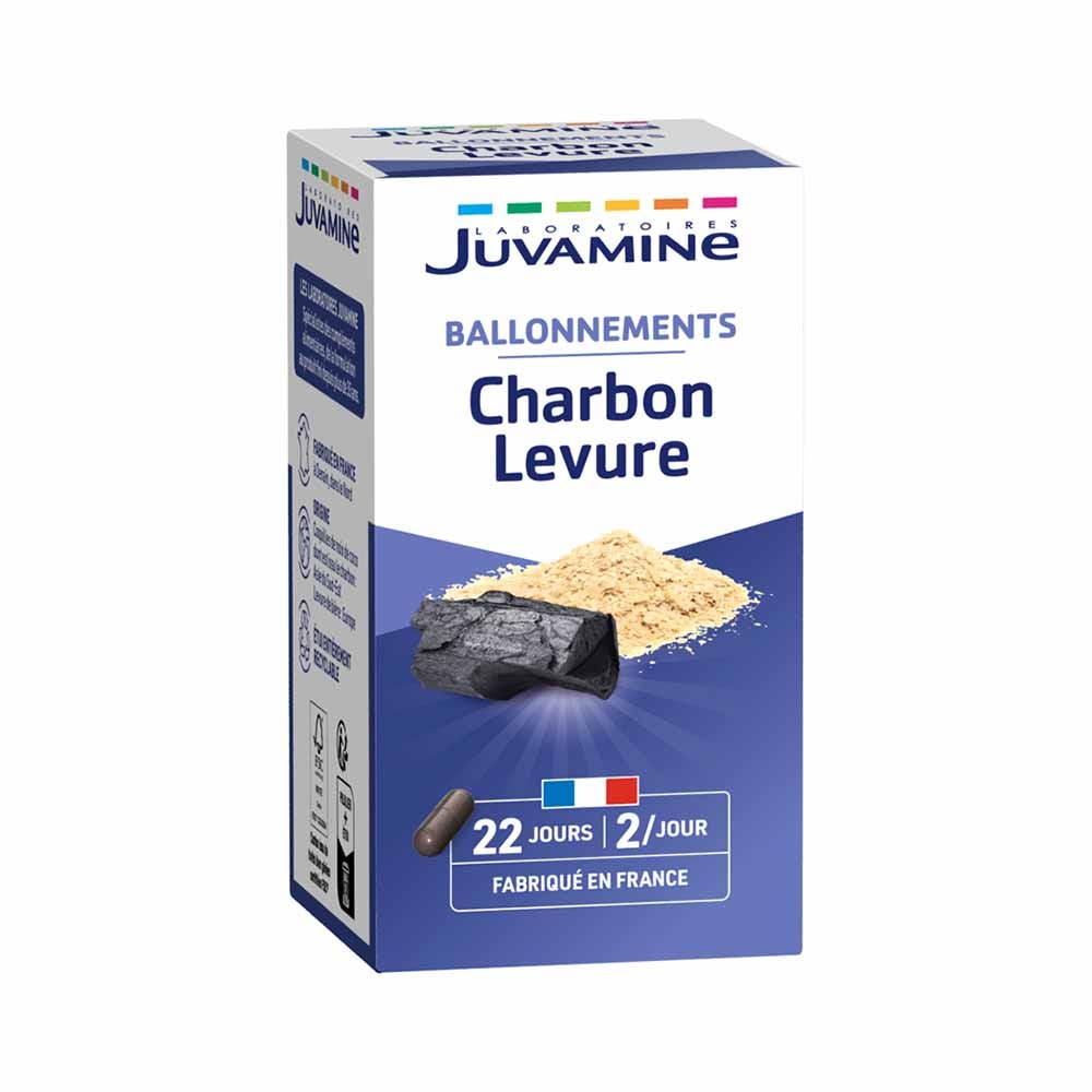 Juvamine Charbon + Levure 45 Gelules