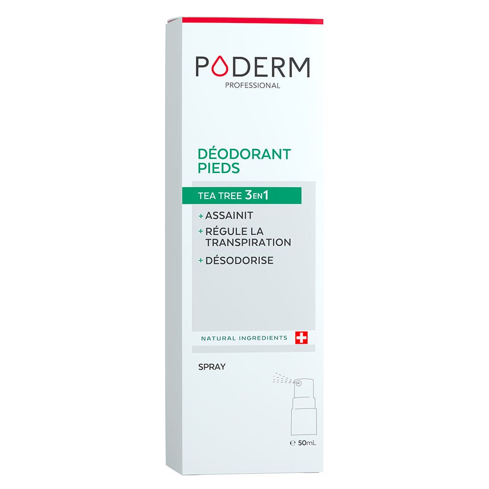 Poderm Spray Déodorant Pieds 50ml