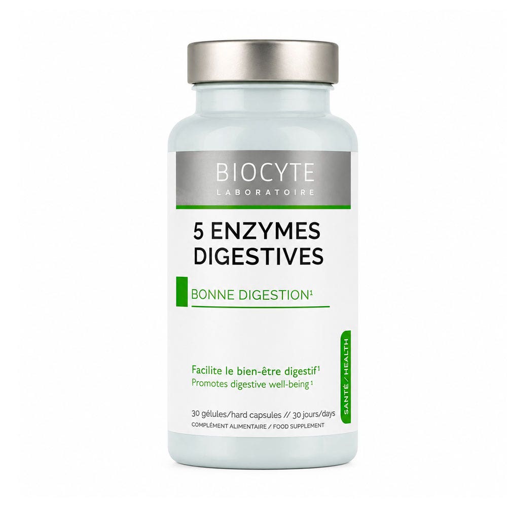 Biocyte Santé 5 Enzymes Digestives 30 Gélules