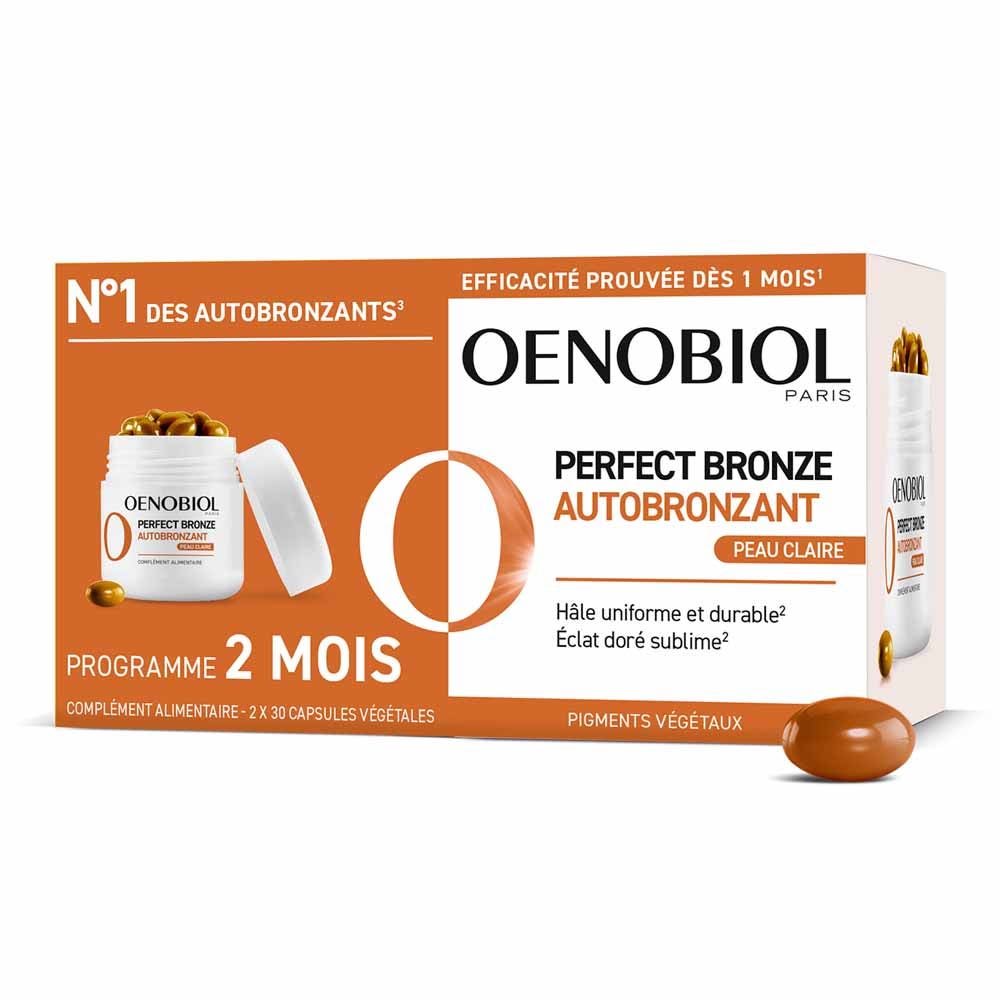 Oenobiol Perfect Bronze Autobronzant Peau claire 2x30 capsules
