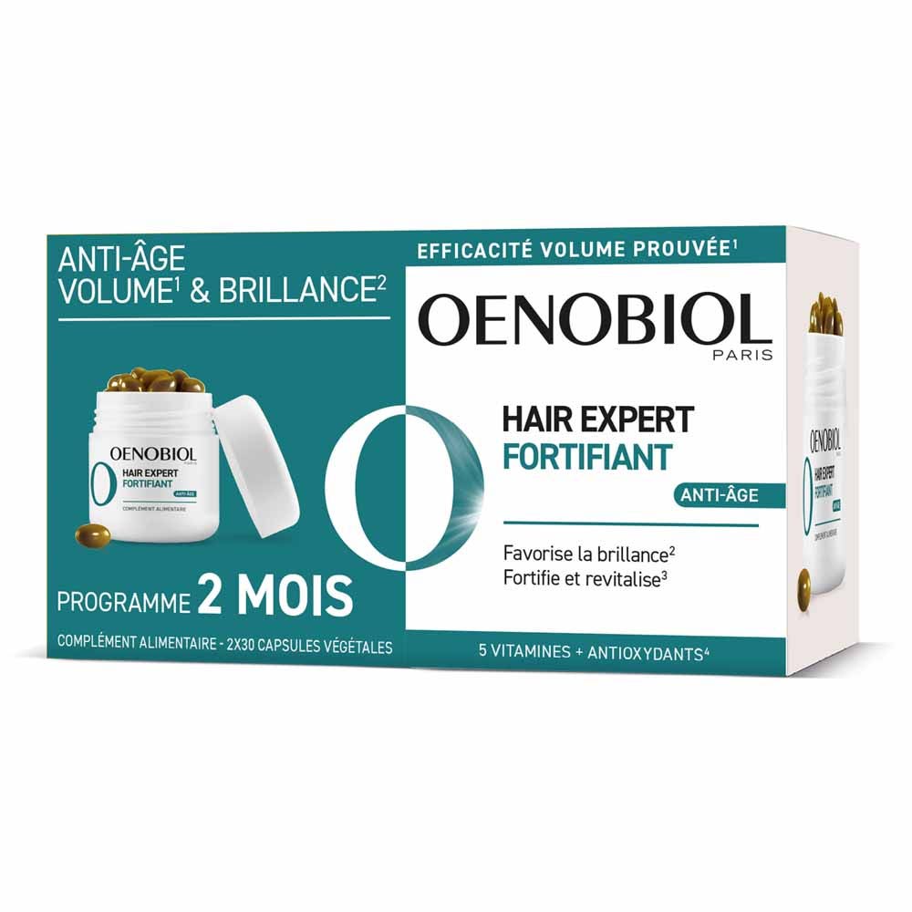 Oenobiol Hair Expert Fortifiant Anti-âge Cheveux dévitalisés 2x30 Capsules