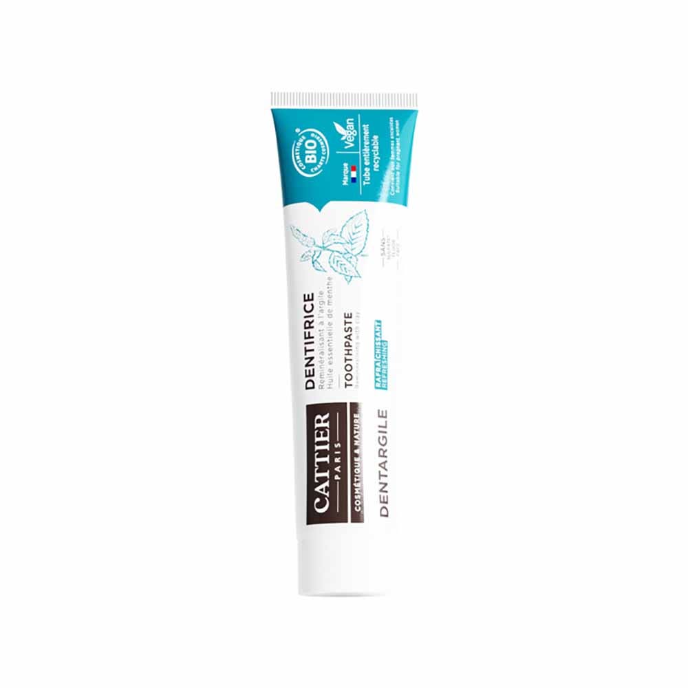 Cattier Dentifrice Dentargile A L'huile Essentielle De Menthe Bio 75ml