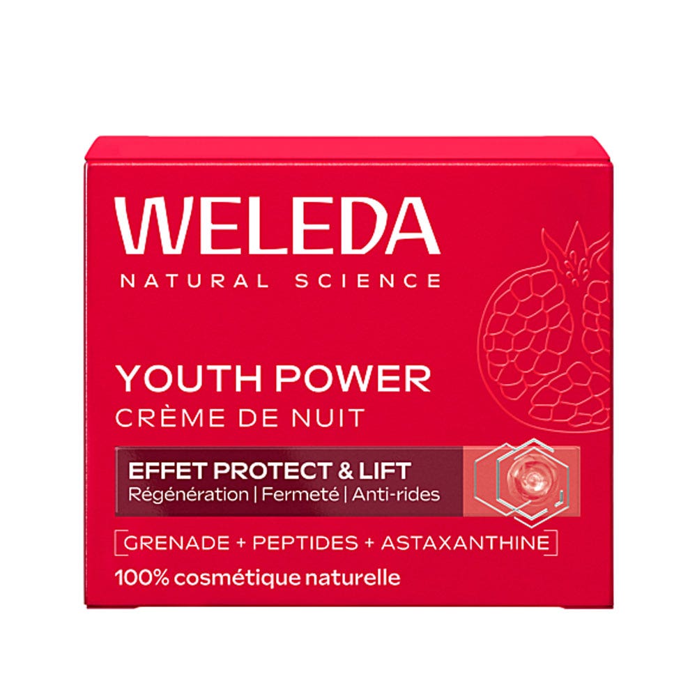 Weleda Grenade Crème de Nuit Anti Rides Youth Power et Peptides de Maca 40ml