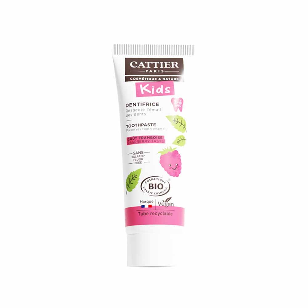Cattier Dentifrice Kids Framboise 2-6 Ans Bio 50ml