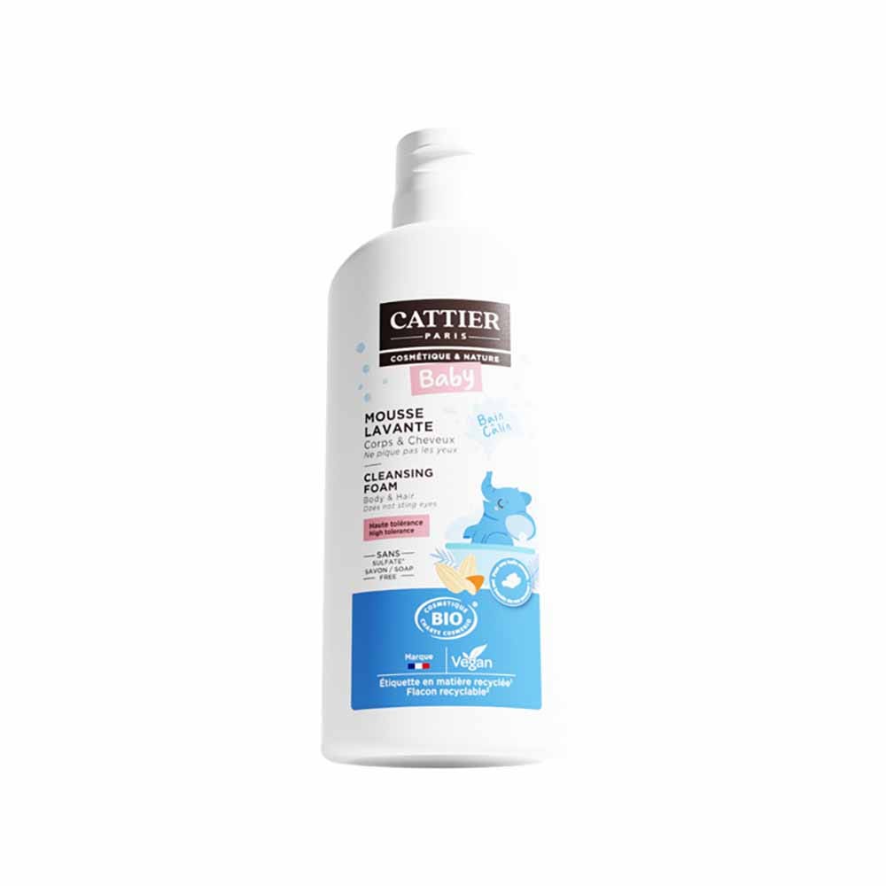 Cattier Baby Mousse Lavante Hypoallergenique Cheveux Et Corps Bio 150ml