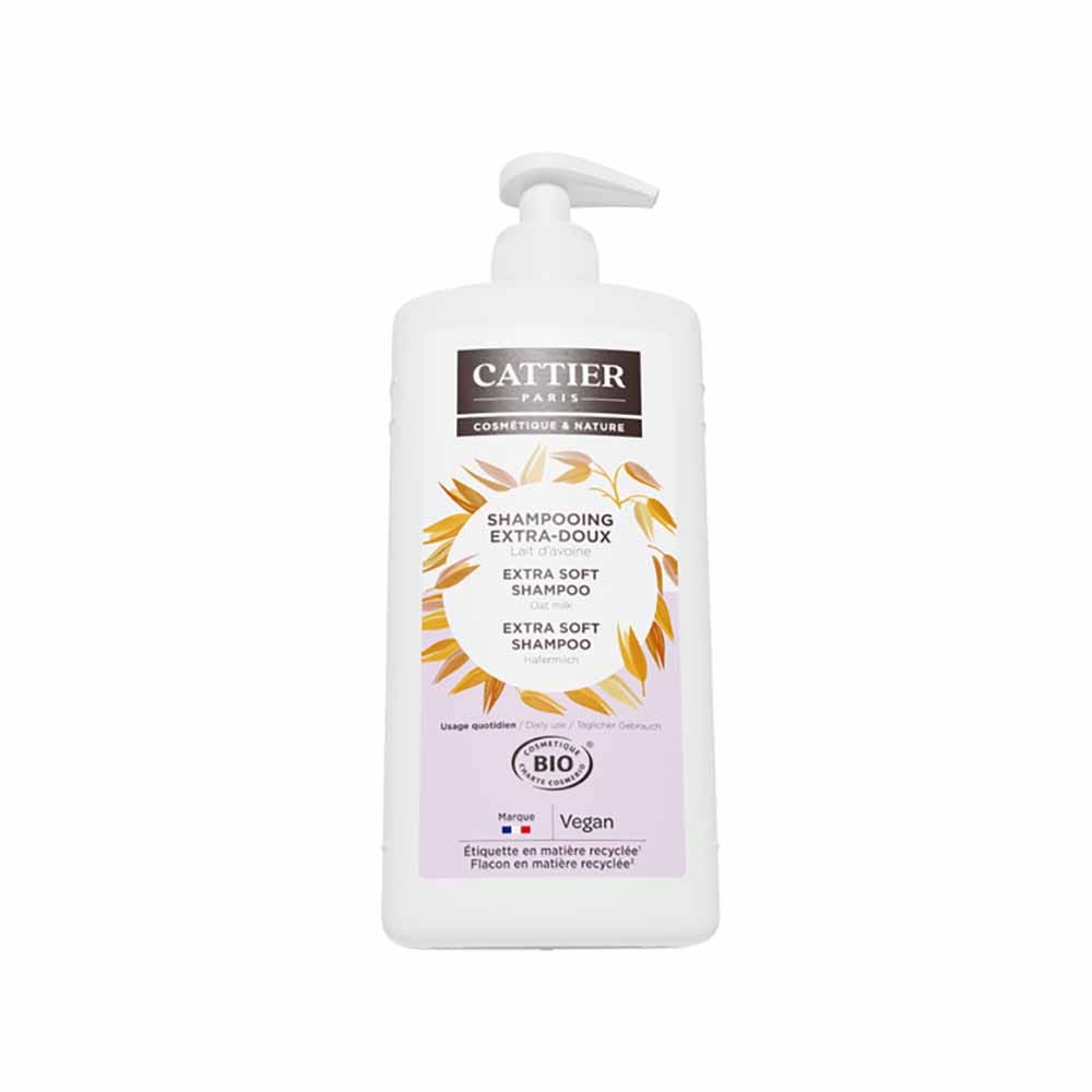 Cattier Shampooing Extra-doux Usage Quotidien Lait d'Avoine Bio 1l