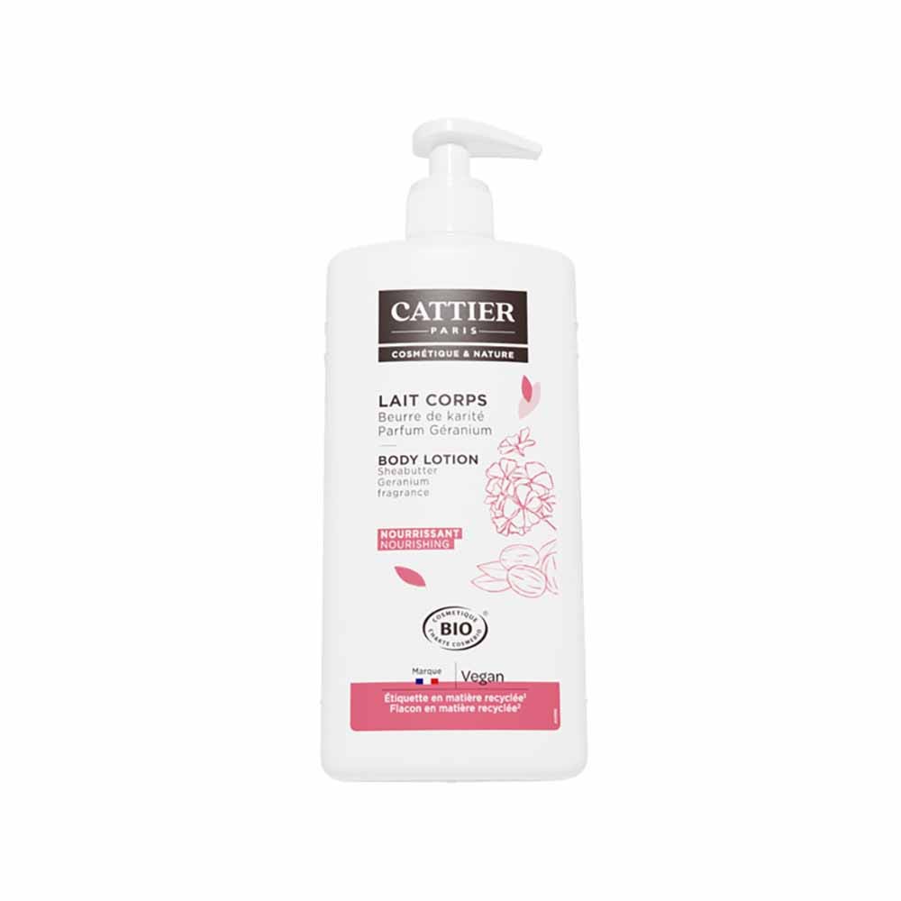 Cattier Lait Corps Beurre de Karité Et Geranium Bio 500ml