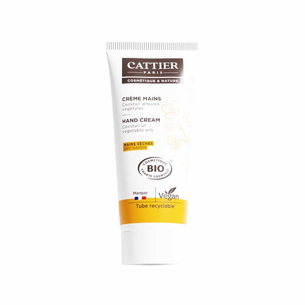 Cattier Argile Creme Mains Seches Blanche Bio 75ml