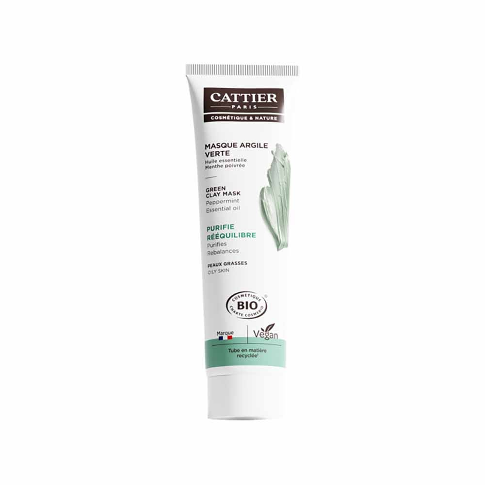 Cattier Argile Masque Argile Verte Menthe Poivrée Bio 100ml
