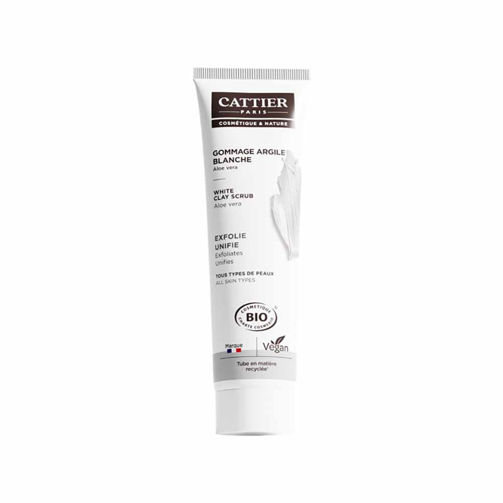 Cattier Gommage Visage Blanche Et Aloe Vera Bio 100ml