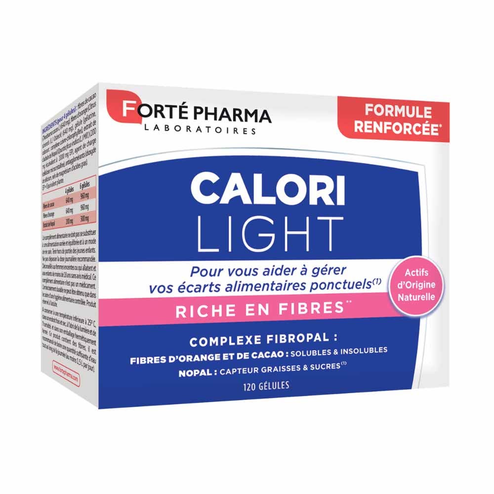 Forté Pharma CaloriLight Capteur de Graisses Fibres + Nopal 120 gélules