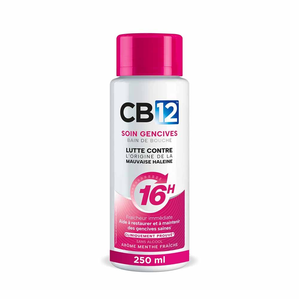 Cb12 Bain De Bouche Gencives Sensibles Menthe Fraîche 12h 250ml