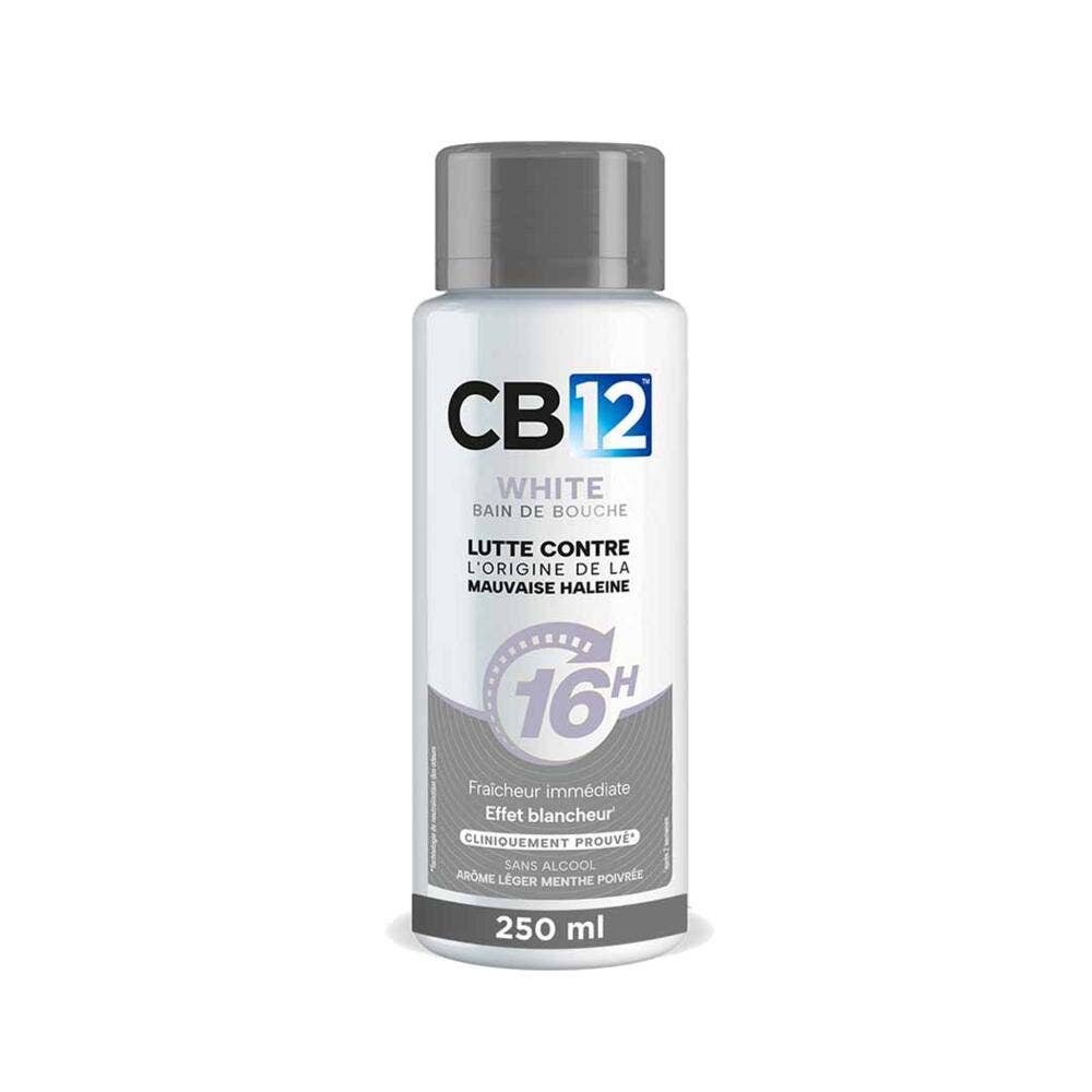 Cb12 Bain De Bouche Dents Blanches Haleine Fraîche 12h 250ml