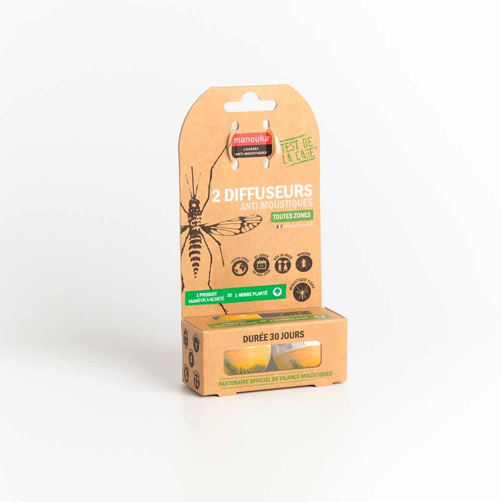 Manouka Doubles diffuseurs Anti-moustiques nomades Jungle Toutes zones