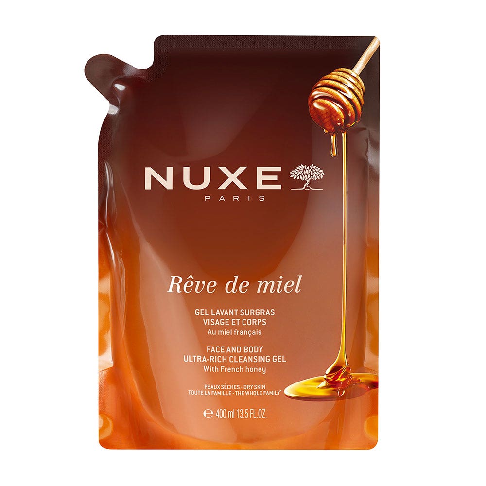 Nuxe Reve De Miel Eco Recharge Gel Lavant Surgras 400ml