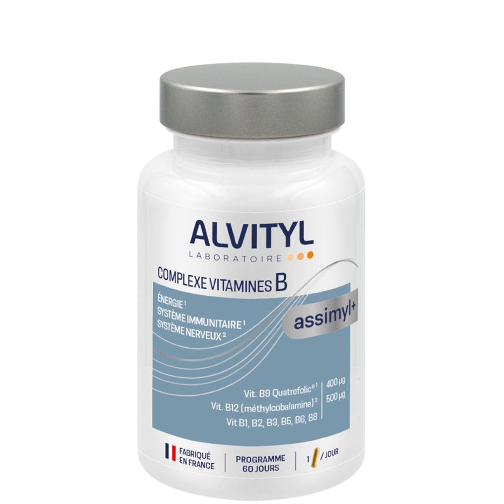 Alvityl Assimyl+ Complexe Vitamines B Énergie système nerveux 60 gélules