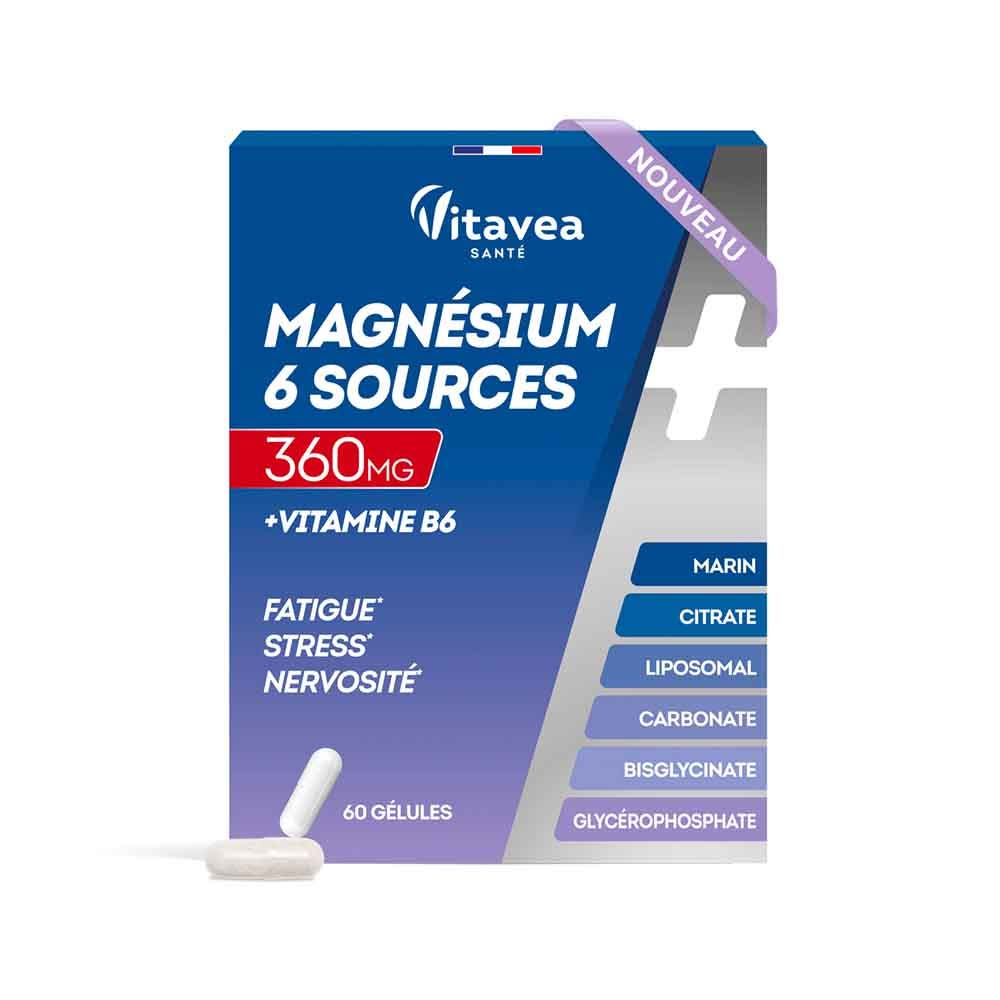 Vitavea Santé Magnésium 6 Sources 60 gélules